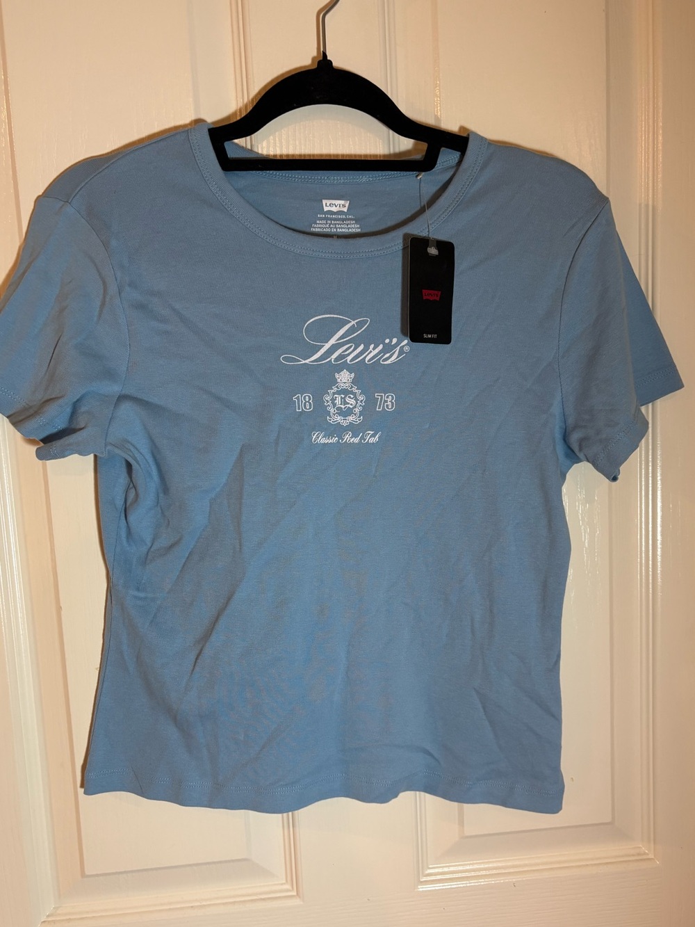 Levi's Women's Sky Blue Logo Crew Tee